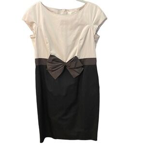 Paule Ka Designer black white bow dress size 44 size 8
